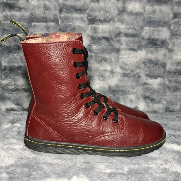 Martens Shoes Dr Martens Red Floral Stratford Boots Poshmark
